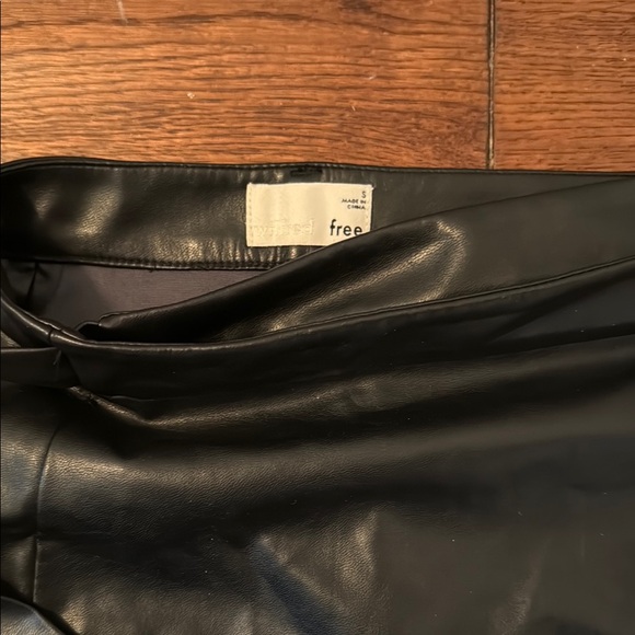 Black Faux Leather Skirt - Picture 2 of 3